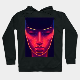 Artificial intelligence human face Hoodie